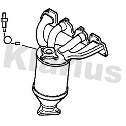 Catalytic Converter KLARIUS 321702 OE Ref 850303