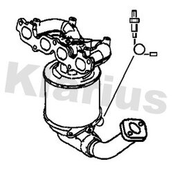 Catalytic Converter KLARIUS 321998 OE Ref 1329251
