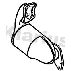 Catalytic Converter KLARIUS 322075 OE Ref 8200641831