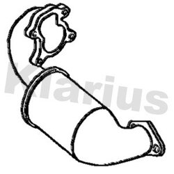Catalytic Converter KLARIUS 322997 OE Ref B090500Q0D