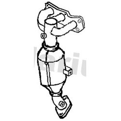 Catalytic Converter KLARIUS 323454 OE Ref 14110M68KAH02