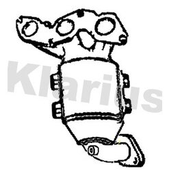 Catalytic Converter KLARIUS 323741 OE Ref 2851004DH0