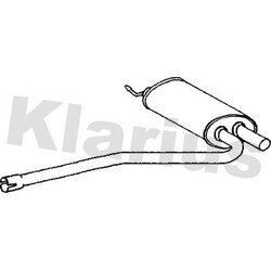 Centre Muffler KLARIUS AU264X OE Ref 8D0253409T