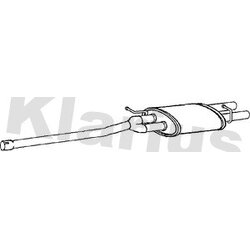 Centre Muffler KLARIUS AU366X OE Ref 8E0253409BM
