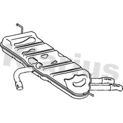 Rear Muffler KLARIUS AU441L OE Ref 1K6253609M