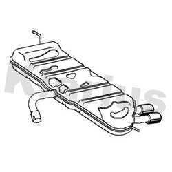 Rear Muffler KLARIUS AU497E OE Ref 1K6253609P