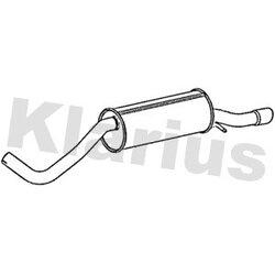 Rear Muffler KLARIUS AU515D OE Ref 8X0253609