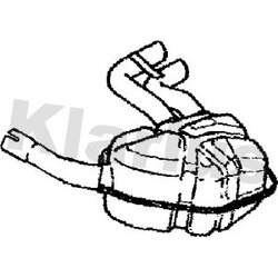 Rear Muffler KLARIUS BM372A OE Ref 18101489462