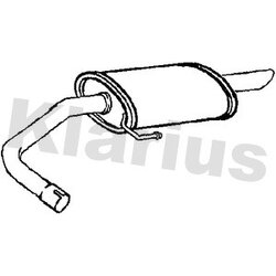 Rear Muffler KLARIUS BM458X OE Ref 18307812260