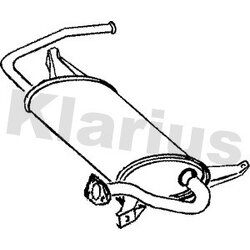 Rear Muffler KLARIUS CL158B OE Ref MB924346
