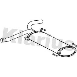 Centre Muffler KLARIUS CN717L OE Ref 1607287180
