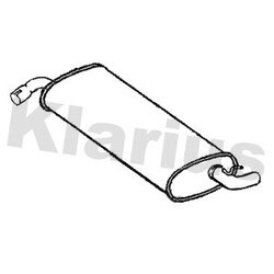 Rear Muffler KLARIUS DC16W OE Ref 200107364R