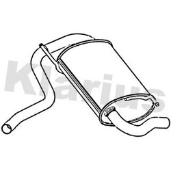 Rear Muffler KLARIUS DC18T OE Ref 200101179R