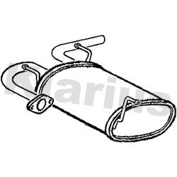 Rear Muffler KLARIUS DN571T OE Ref 201008H700