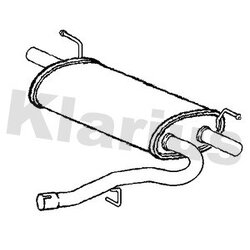 Rear Muffler KLARIUS FE1079D OE Ref 1512858