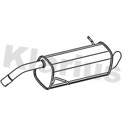 Rear Muffler KLARIUS FE1122P OE Ref CY115K244BA
