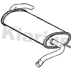 Rear Muffler KLARIUS FE1151X OE Ref AV615K244ND