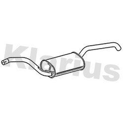 Centre Muffler KLARIUS FE1158L OE Ref 1826178
