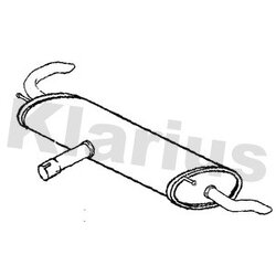 Rear Muffler KLARIUS FE1207P OE Ref DS735K244EC