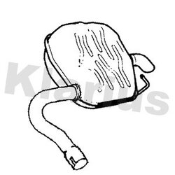 Rear Muffler KLARIUS FE1214E OE Ref 1810613