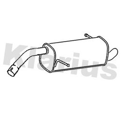 Rear Muffler KLARIUS FE1424W OE Ref 2206049