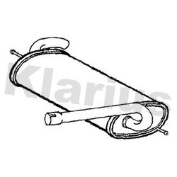 Rear Muffler KLARIUS FE1442V OE Ref 2348037