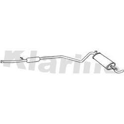 Rear Muffler KLARIUS FT796Q OE Ref 73500853