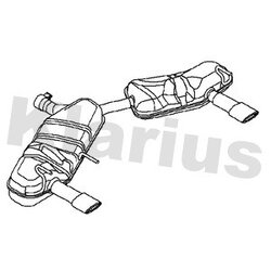 Rear Muffler KLARIUS GM702V OE Ref 5852289