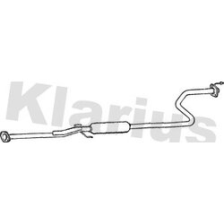 Centre Muffler KLARIUS HA240W OE Ref 18220ST3E51