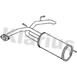 Rear Muffler KLARIUS HA378T OE Ref 18307SMGE11
