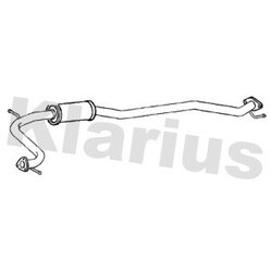Centre Muffler KLARIUS HA419H OE Ref 18220TV0E01