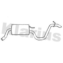 Rear Muffler KLARIUS HY242K OE Ref 287001H800