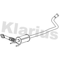Centre Muffler KLARIUS HY268X OE Ref 28610B9100