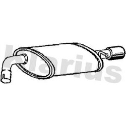 Rear Muffler KLARIUS JR322Q OE Ref C2S34407