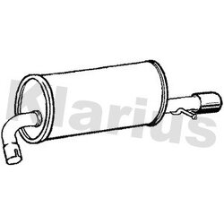 Rear Muffler KLARIUS JR331D OE Ref XR823682
