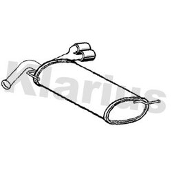 Rear Muffler KLARIUS KA114X OE Ref 287101Y351