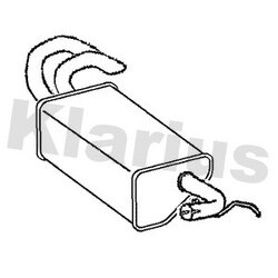 Rear Muffler KLARIUS LR186A OE Ref WDV000040