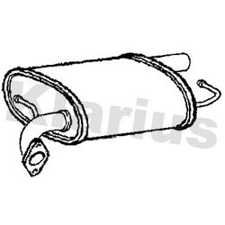 Rear Muffler KLARIUS MA422C