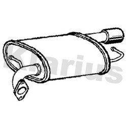 Rear Muffler KLARIUS MA433K