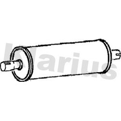 Centre Muffler KLARIUS MZ205T