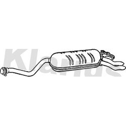 Rear Muffler KLARIUS MZ219X