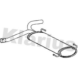 Rear Muffler KLARIUS PG1000C OE Ref 1614075680