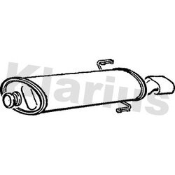 Rear Muffler KLARIUS PG433K OE Ref 8671010626