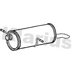 Rear Muffler KLARIUS PG636L OE Ref 1730H9