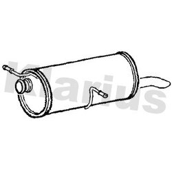 Rear Muffler KLARIUS PG664W OE Ref 1726LL