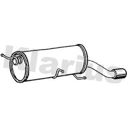 Rear Muffler KLARIUS PG736P OE Ref 1726YT