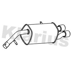 Rear Muffler KLARIUS PG933B OE Ref 1608916680