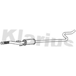 Centre Muffler KLARIUS PG966C OE Ref 1611427580