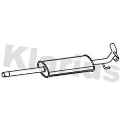 Centre Muffler KLARIUS RN1012D OE Ref 8200613103