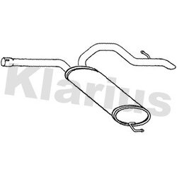 Rear Muffler KLARIUS RN1021P OE Ref 8200537250